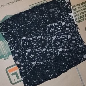 Black Lace Mini Skirt